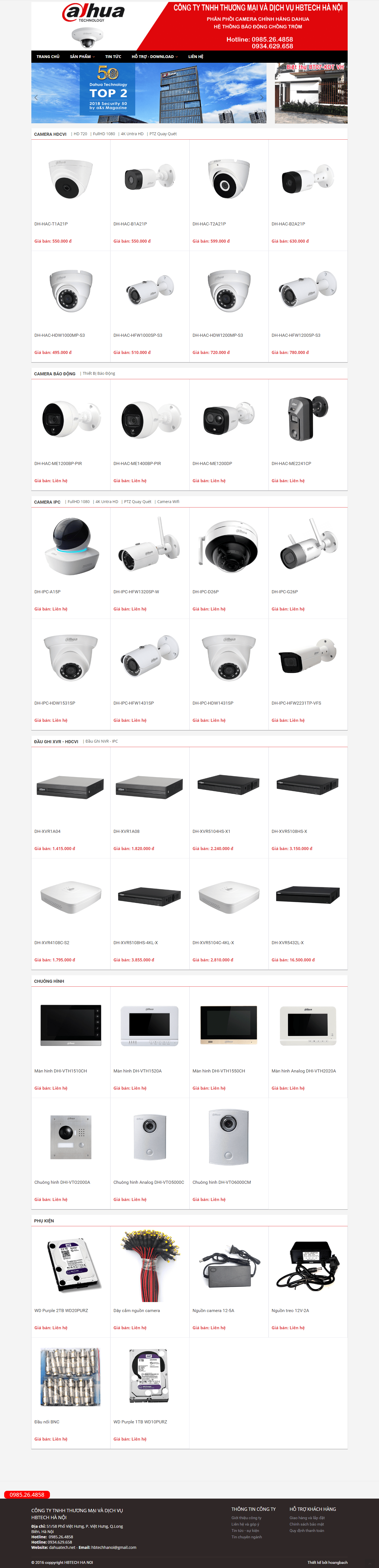 Thiết kế Web camera quan sát hbtechhanoi.com