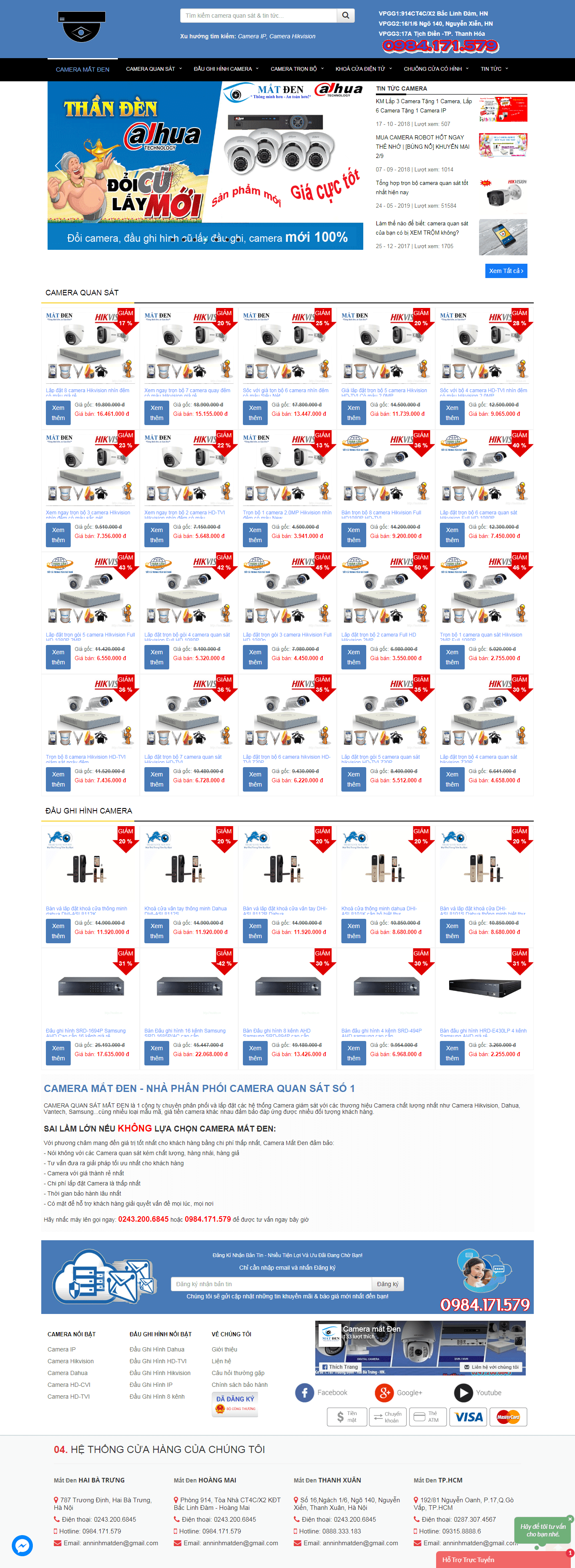 Thiết kế Web camera quan sát matden.vn