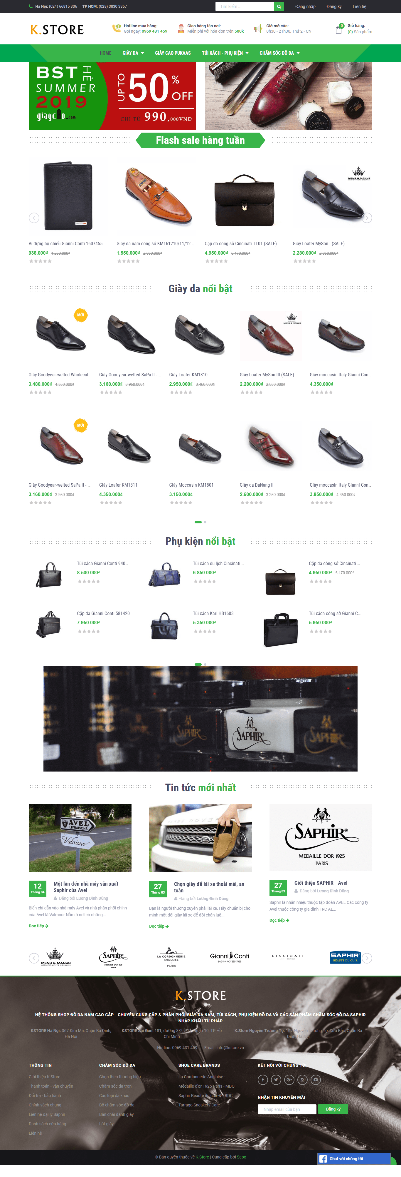 Thiết kế Web bán giày dép kstore.vn