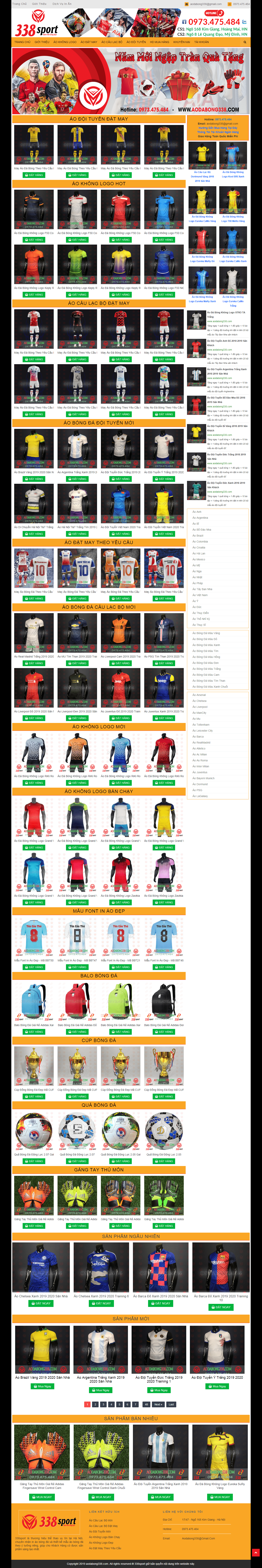 Thiết kế Web bán Đồ thể thao aodabong338.com