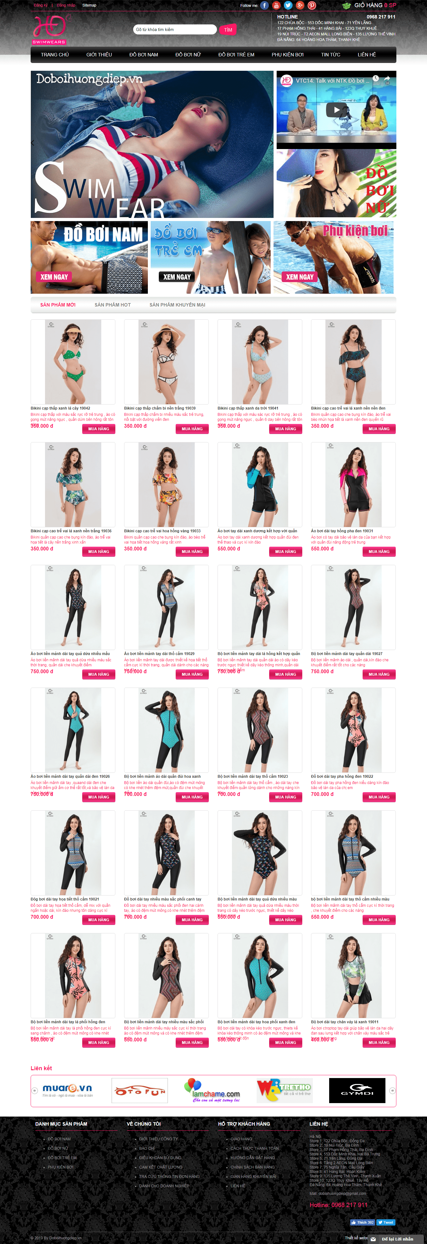 Thiết kế Web bán Đồ thể thao doboihuongdiep.vn