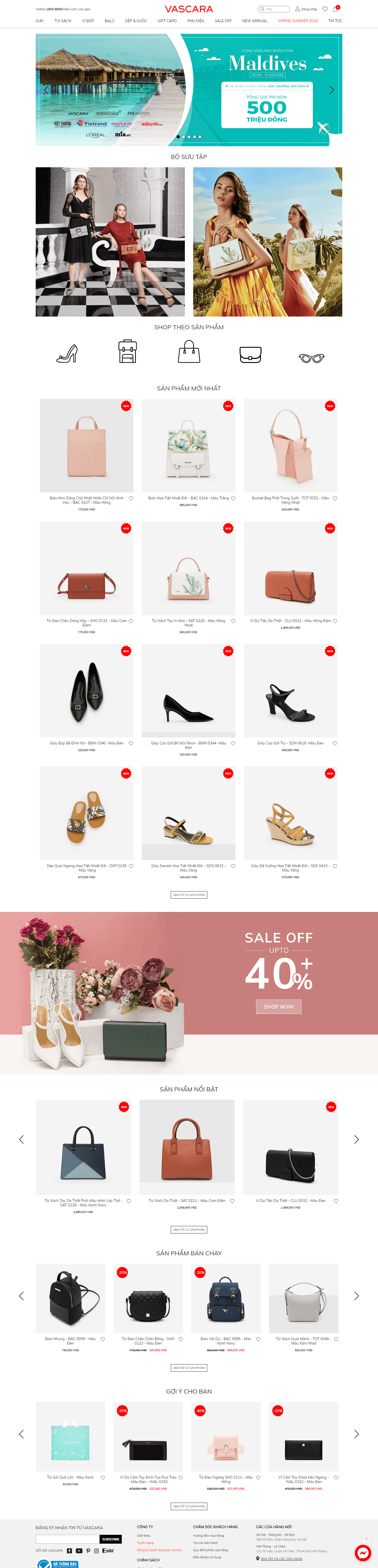 Thiết kế Web bán balo túi xách vascara.com