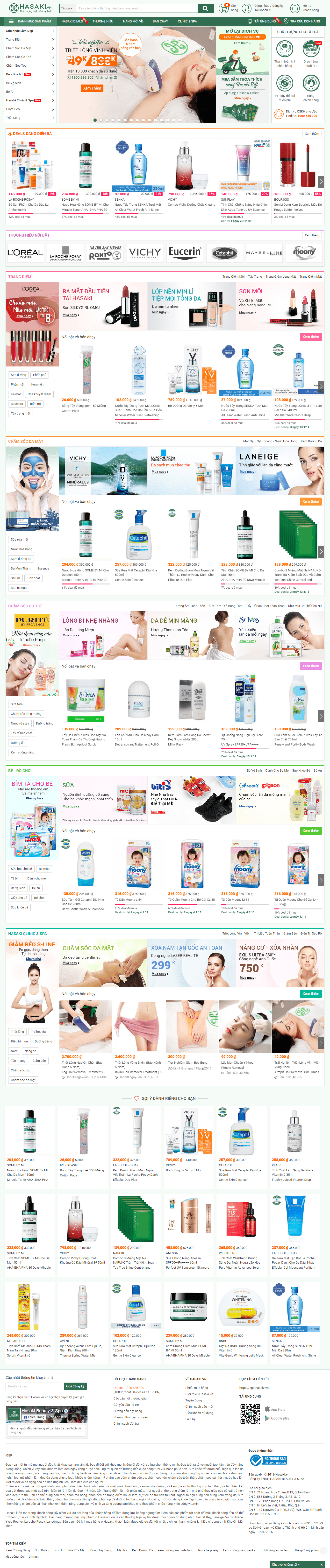 Thiết kế Web thực phẩm chức năng hasaki.vn