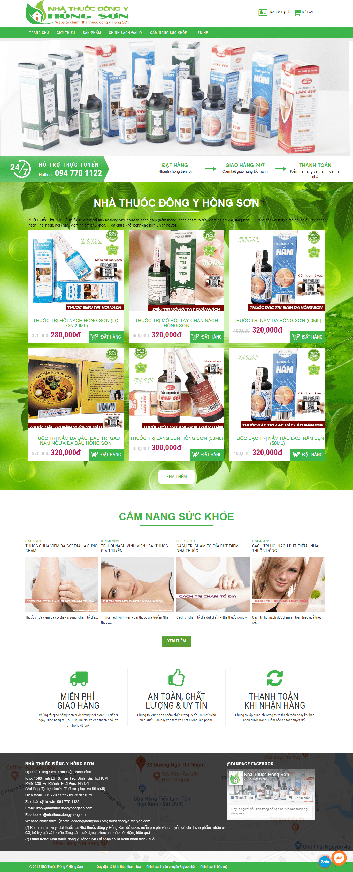 Thiết kế Web đông y thuocdongygiatruyen.com