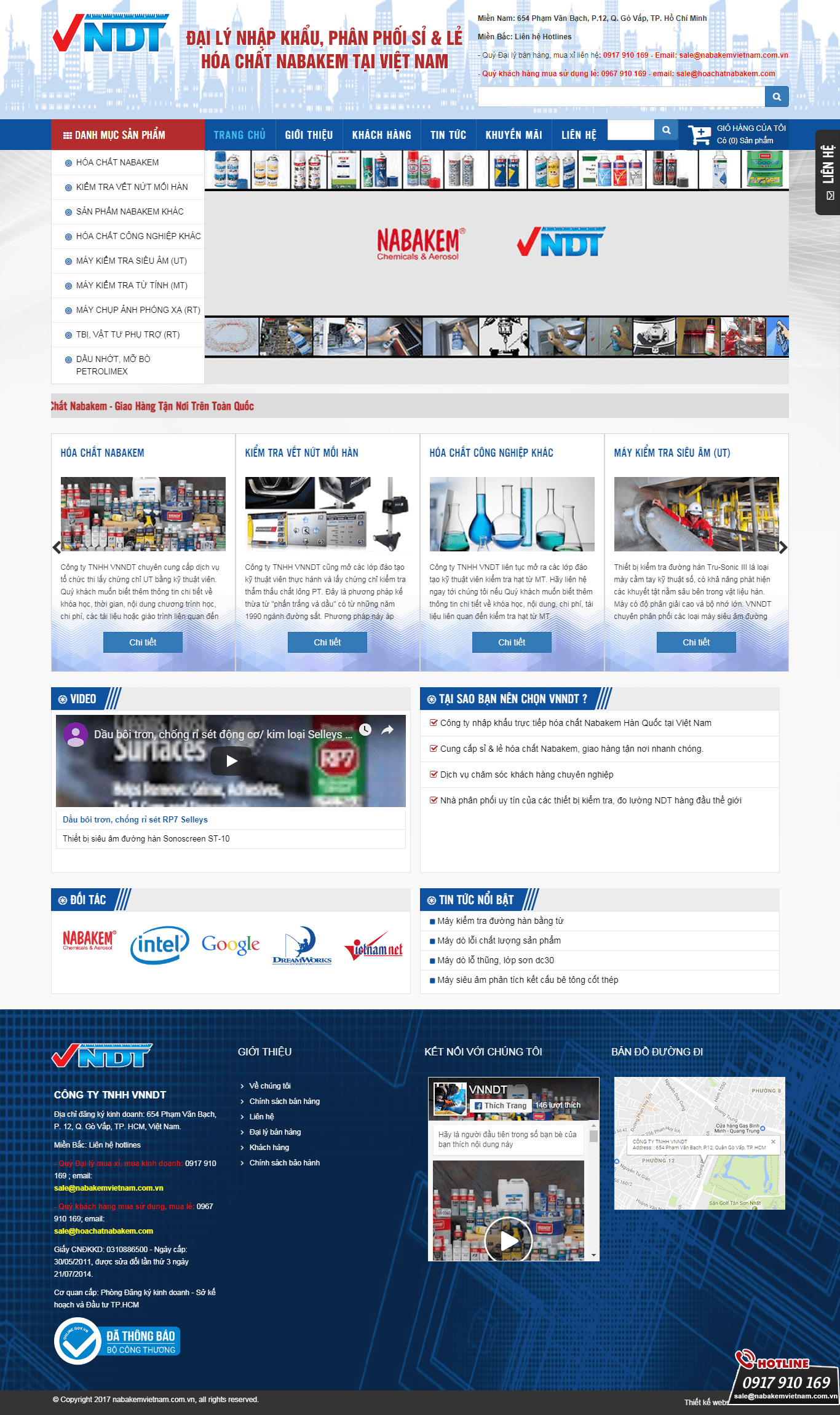 Thiết kế Web hóa chất nabakemvietnam.com.vn