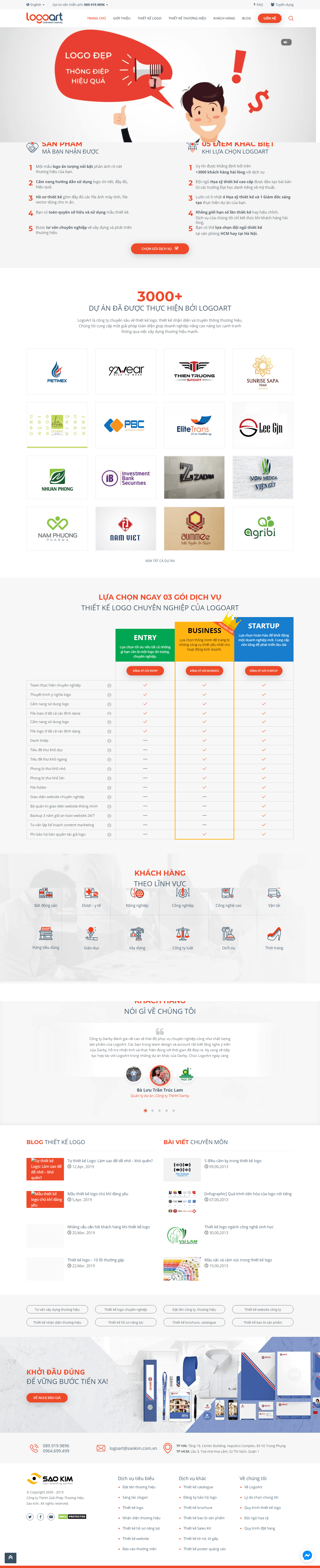 Thiết kế Web thương hiệu logo logoart.vn