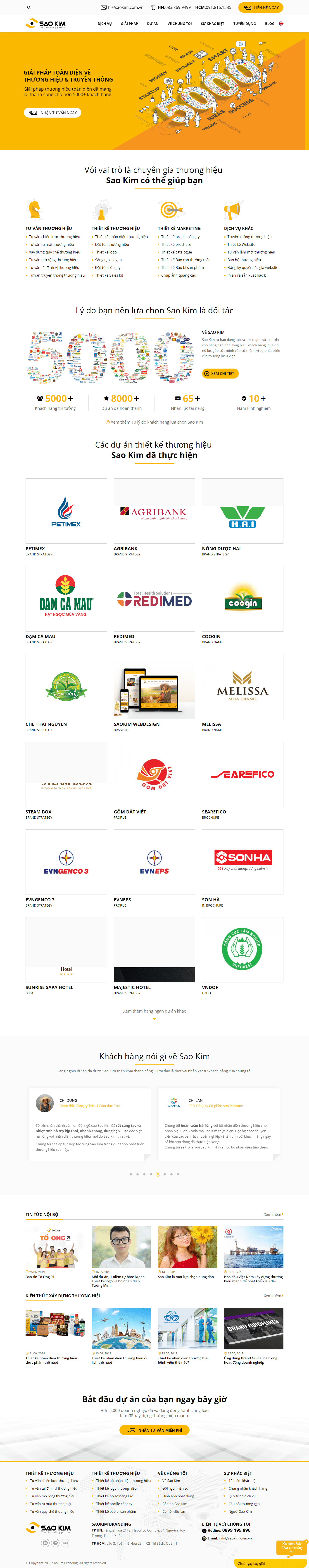 Thiết kế Web thương hiệu logo saokim.com.vn