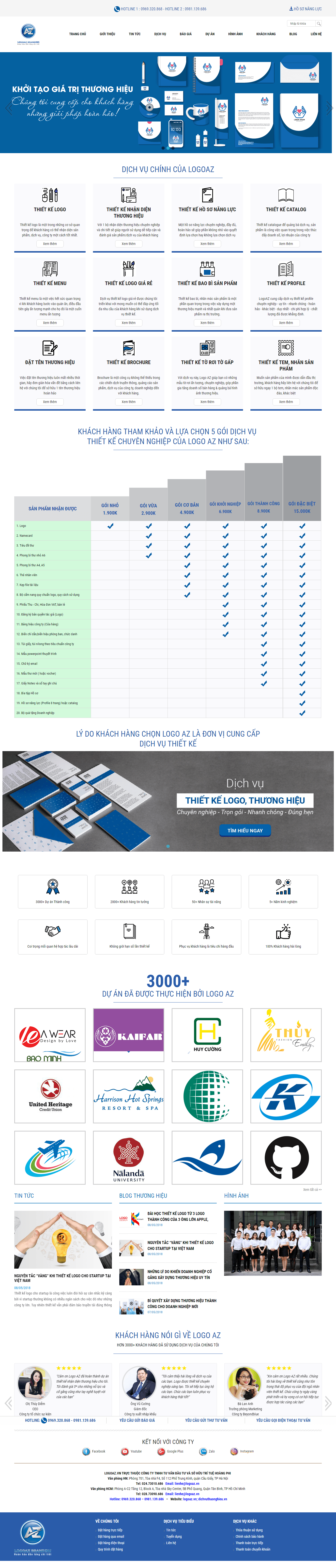 Thiết kế Web thương hiệu logo logoaz.vn