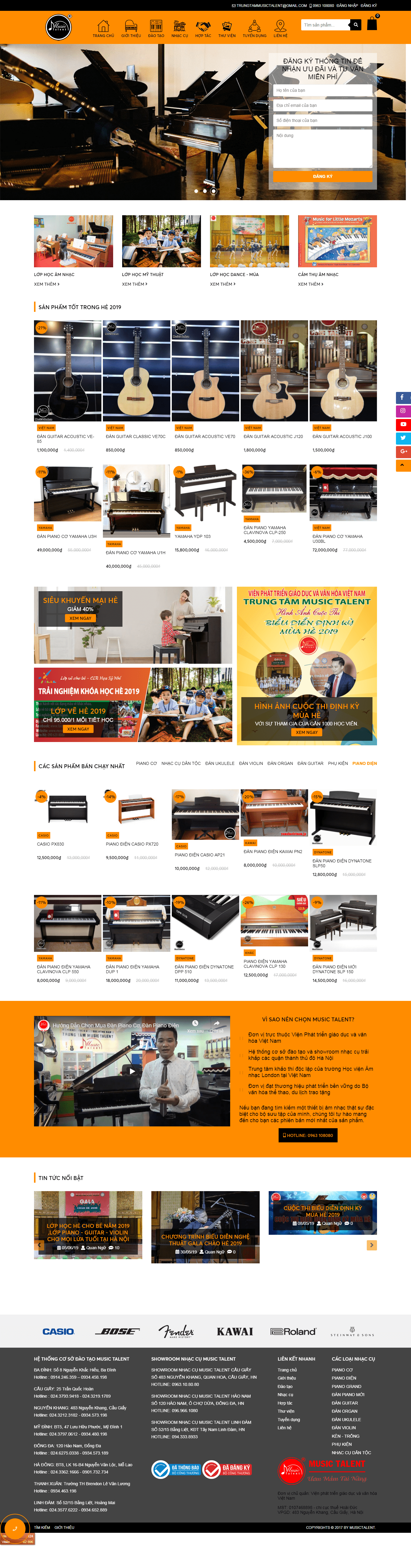 Thiết kế Web nghệ thuật mỹ thuật musictalent.vn