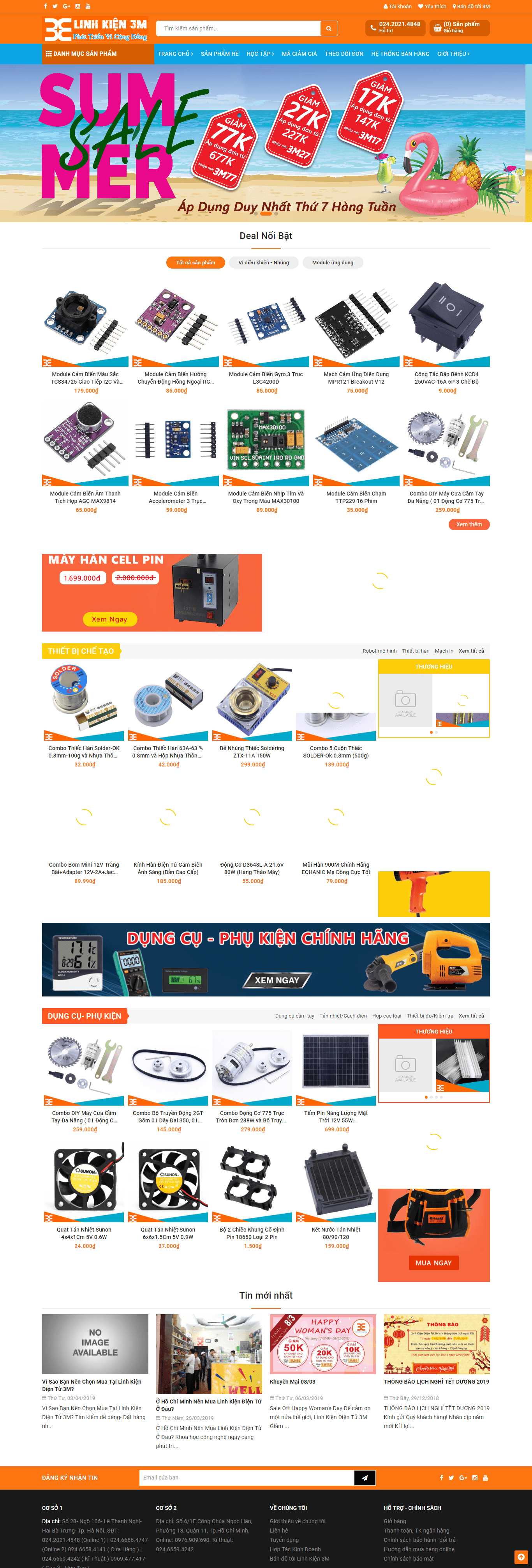 Thiết kế Web linh kiện điện tử chotroihn.vn