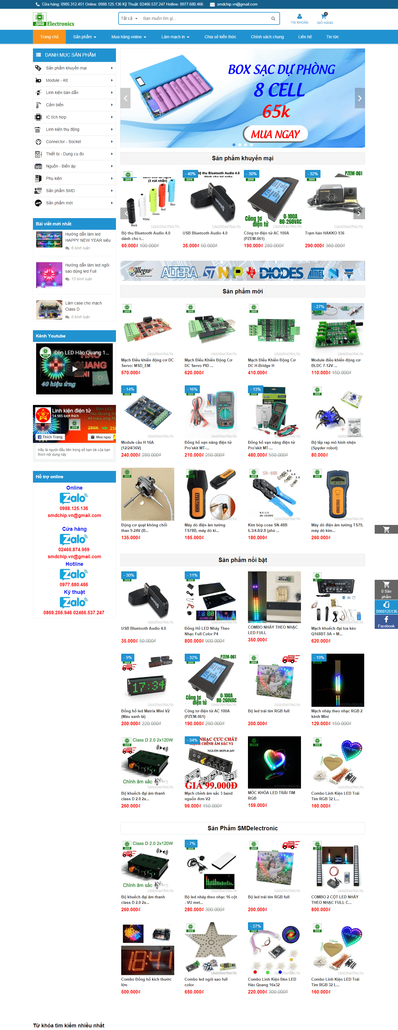 Thiết kế Web linh kiện điện tử linhkienviet.vn