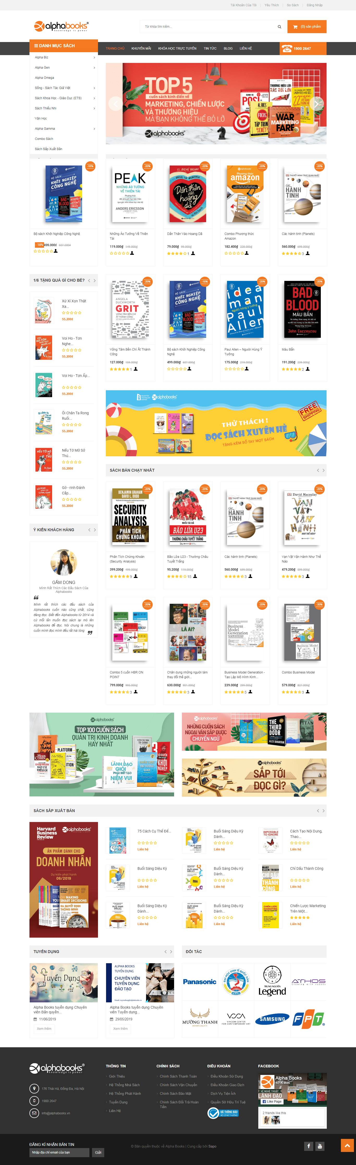 Thiết kế Web nhà sách alphabooks.vn