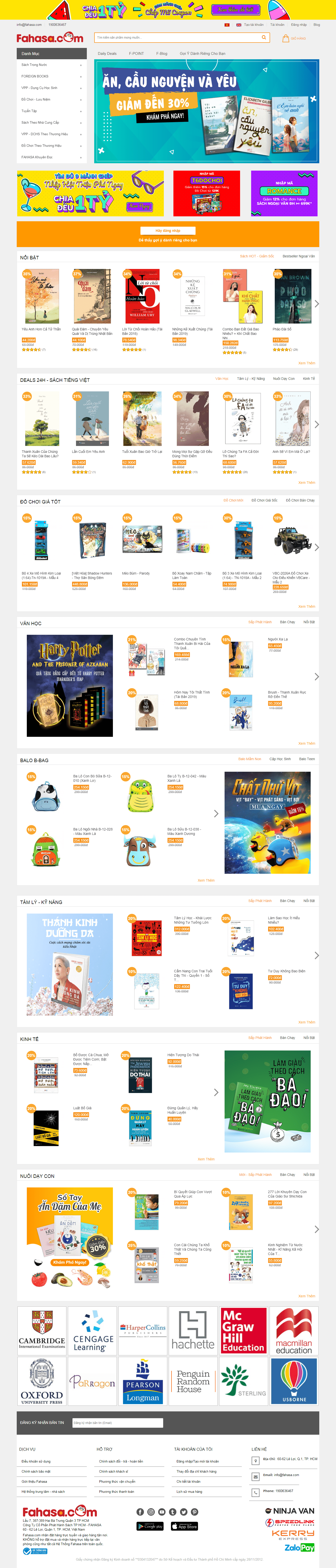 Thiết kế Web nhà sách fahasa.com