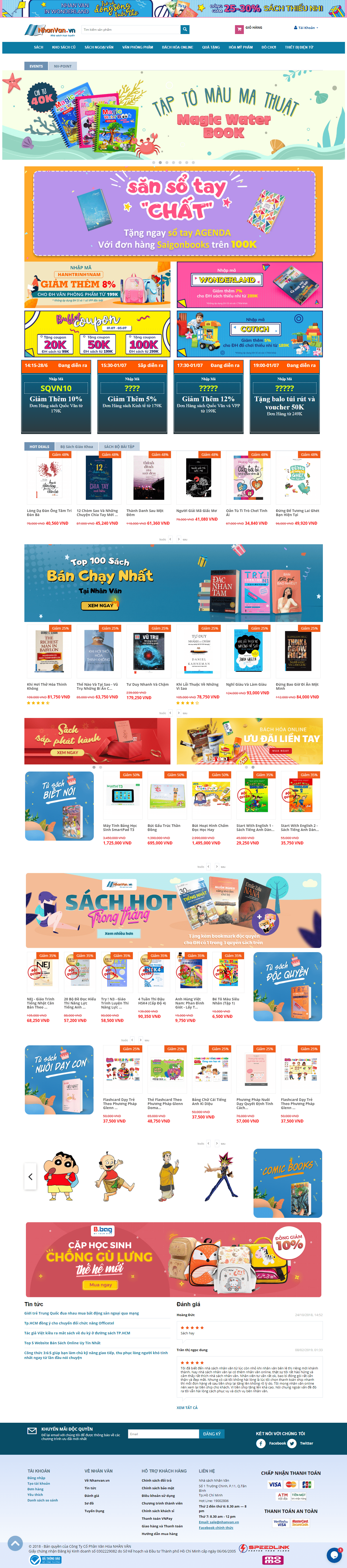 Thiết kế Web nhà sách nhanvan.vn