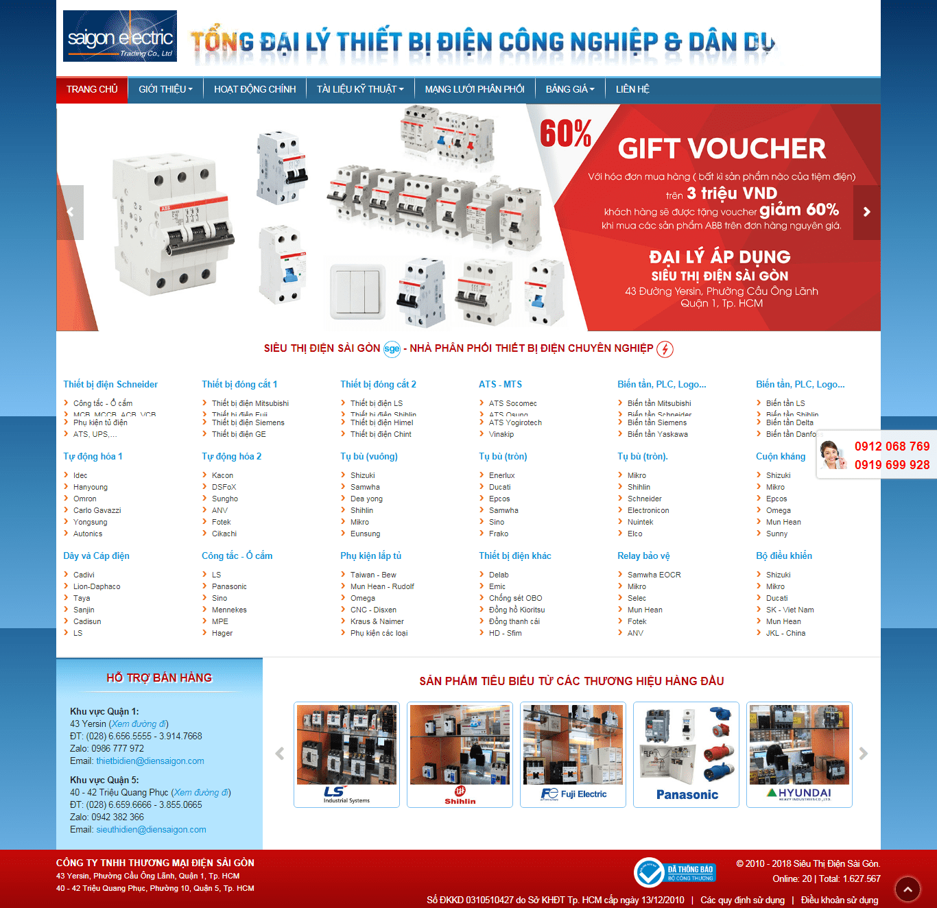 Thiết kế Web điện dân dụng saigonelectric.vn