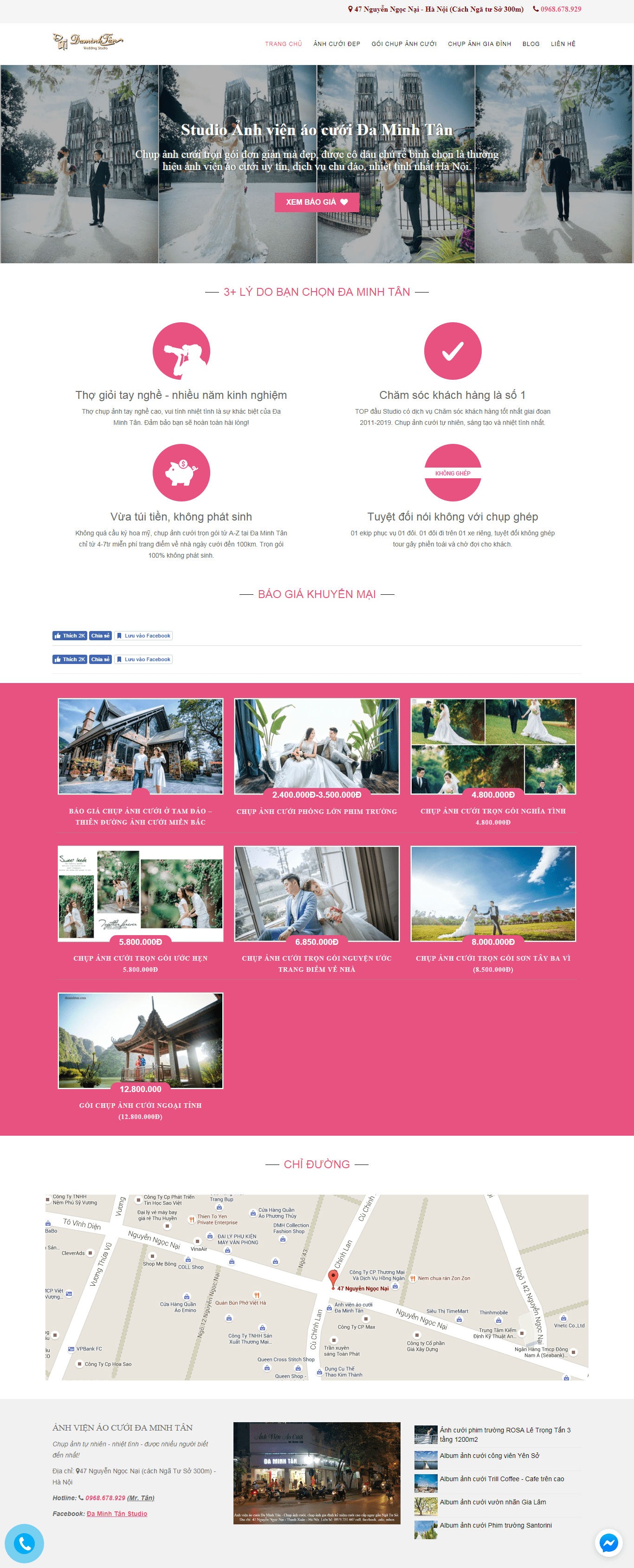 Thiết kế Web chụp ảnh cưới daminhtan.com