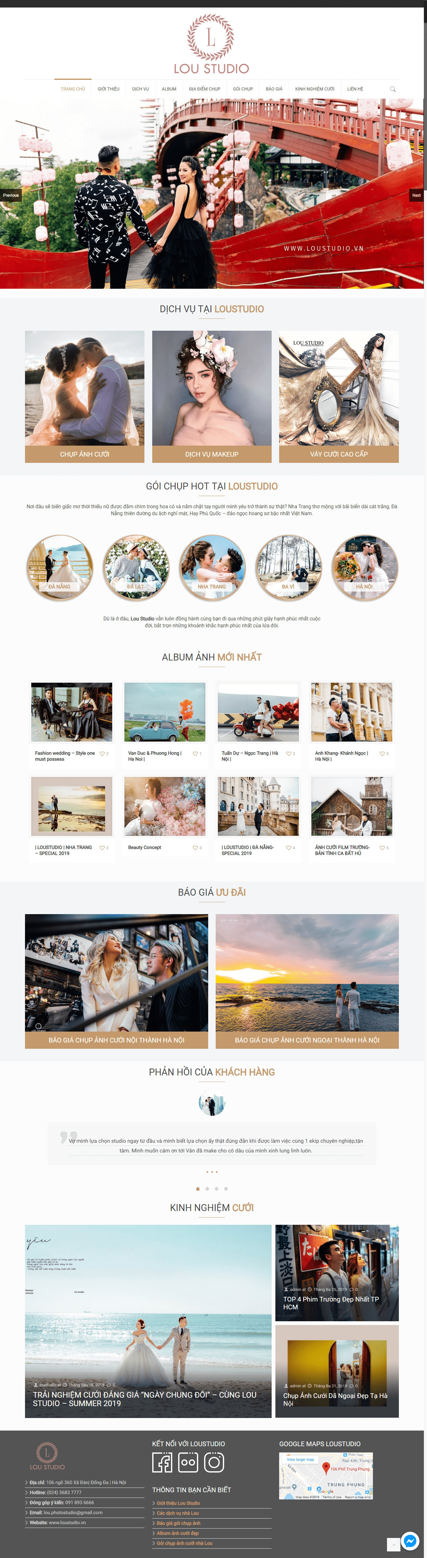 Thiết kế Web chụp ảnh cưới loustudio.vn