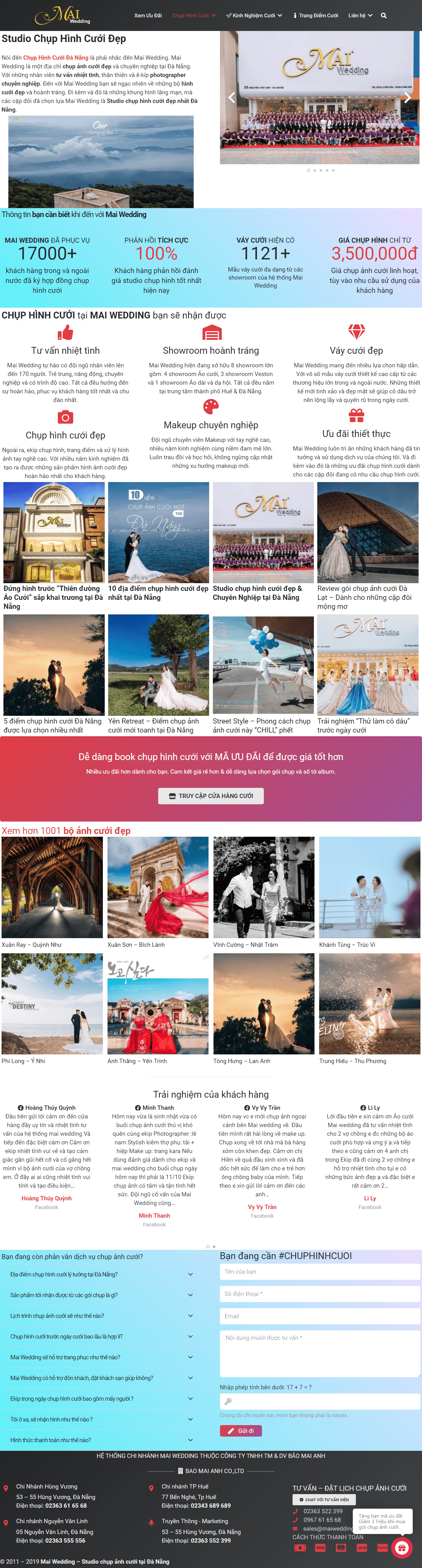 Thiết kế Web chụp ảnh cưới mai.wedding