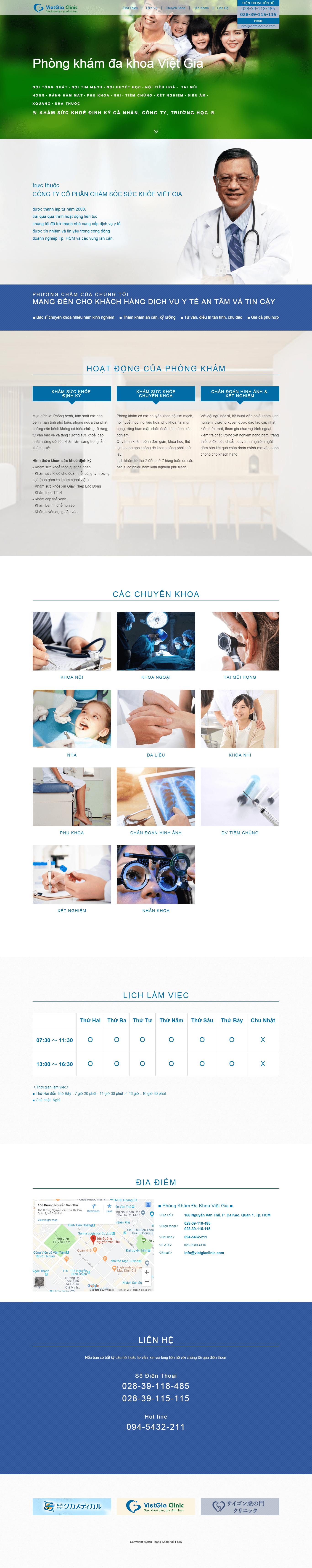 Thiết kế Web phòng khám vietgiaclinic.com