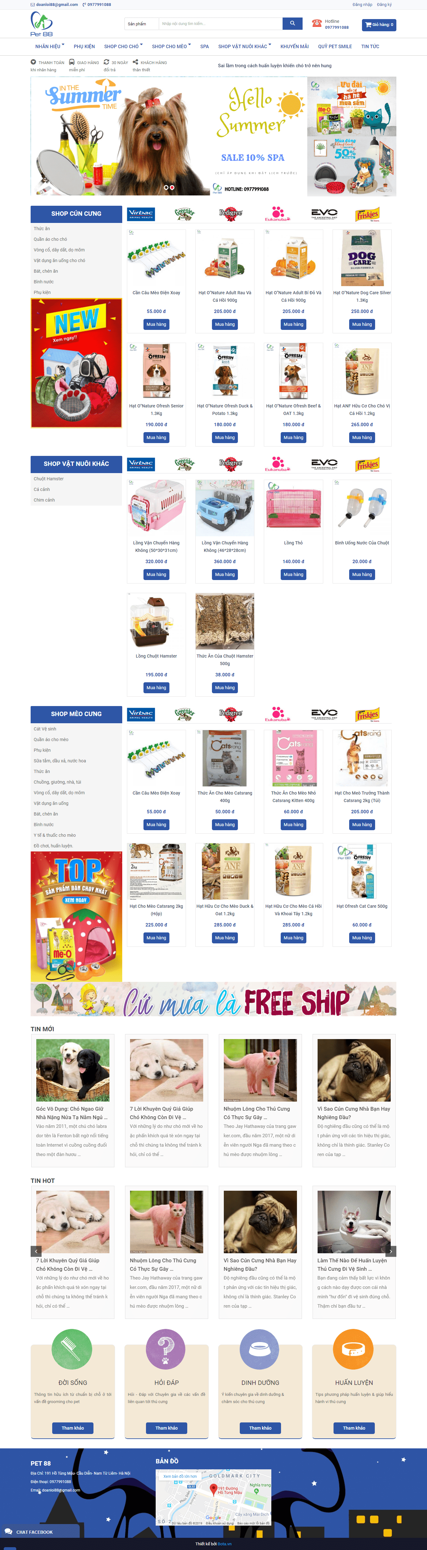 Thiết kế Web php pet88.vn