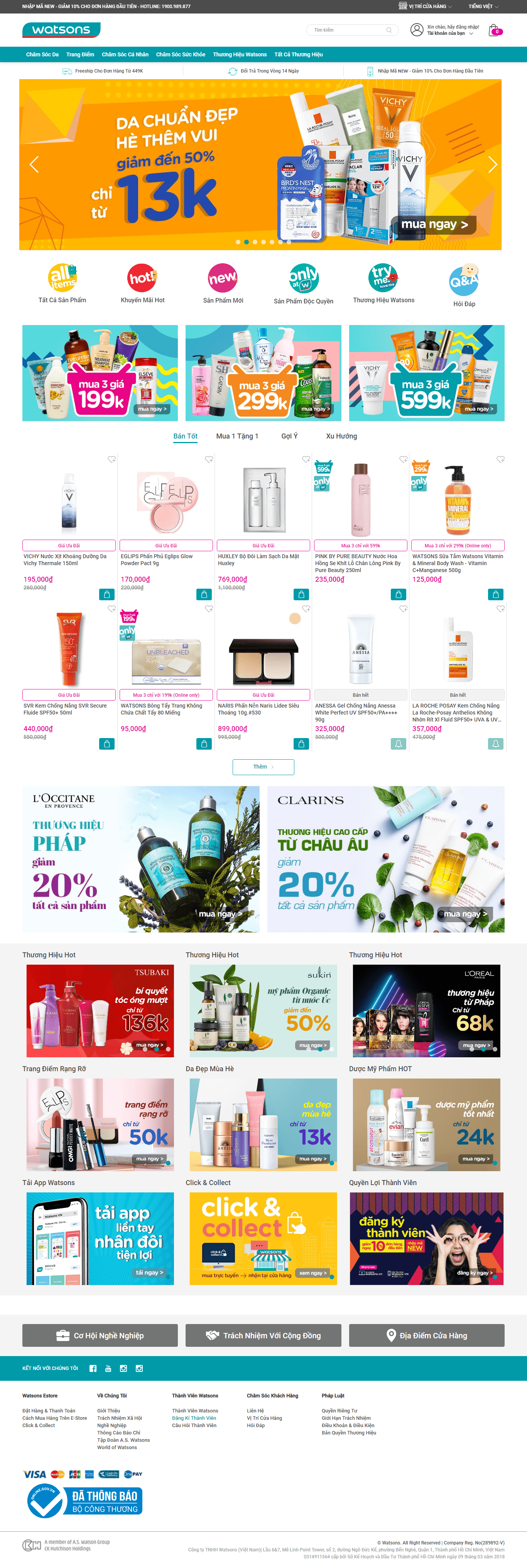 Thiết kế Web php watsons.vn