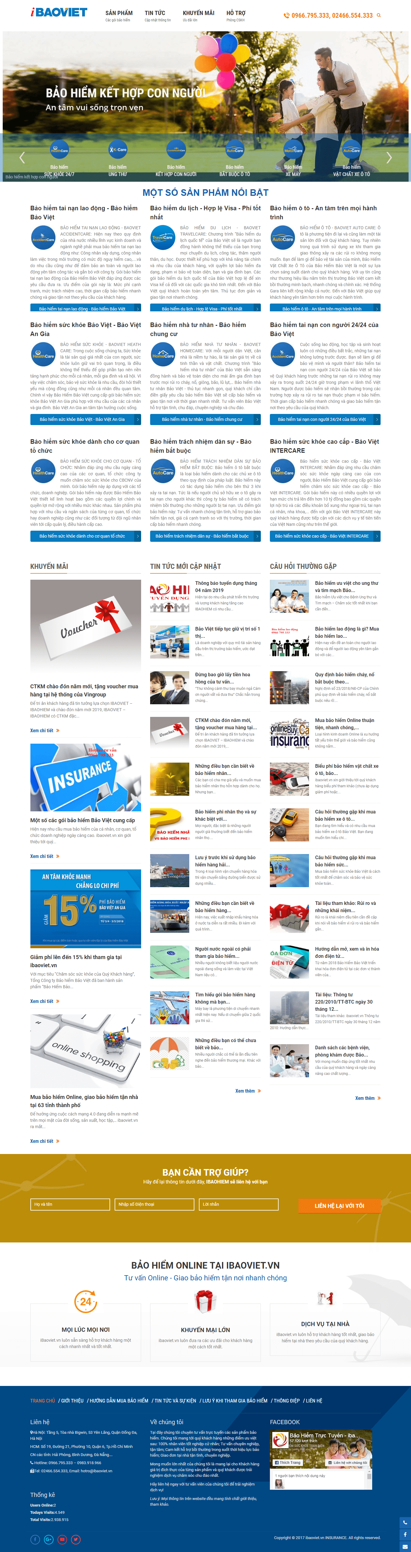 Thiết kế Web bảo hiểm ibaoviet.vn