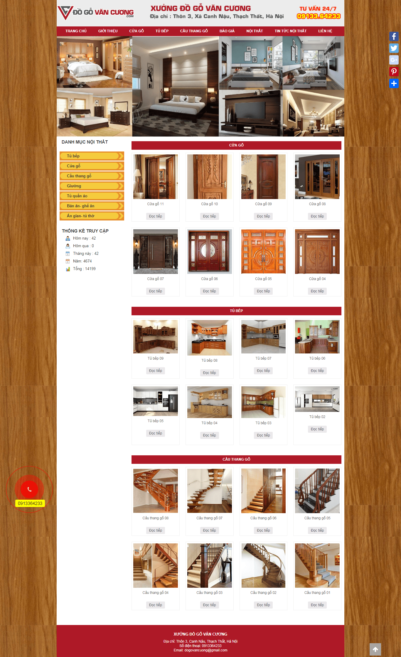 Thiết kế Web giới thiệu sản phẩm dogovancuong.com