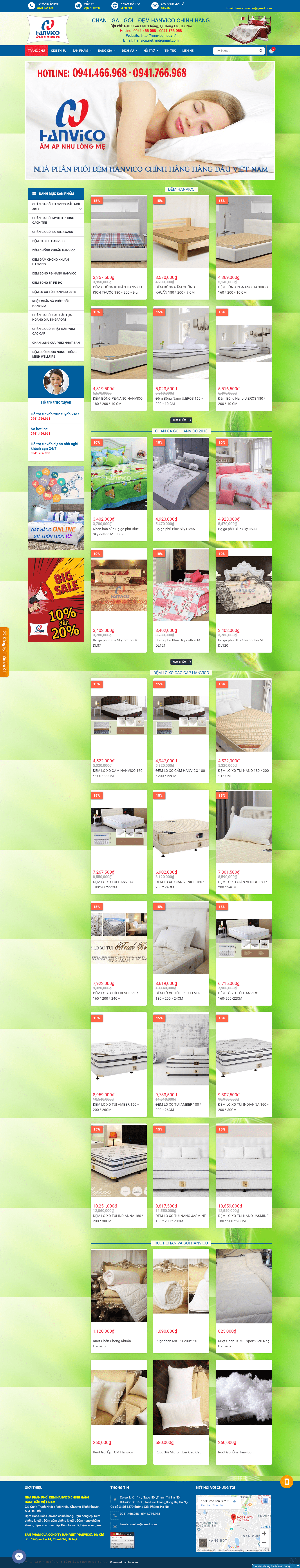Thiết kế Web giới thiệu sản phẩm hanvico.net.vn