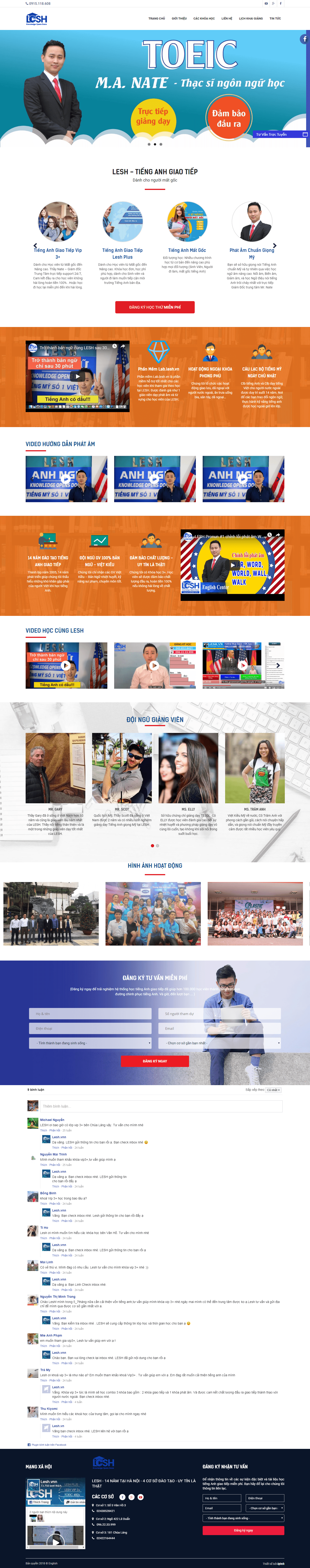 Thiết kế Web học tiếng anh anhngulesh.edu.vn