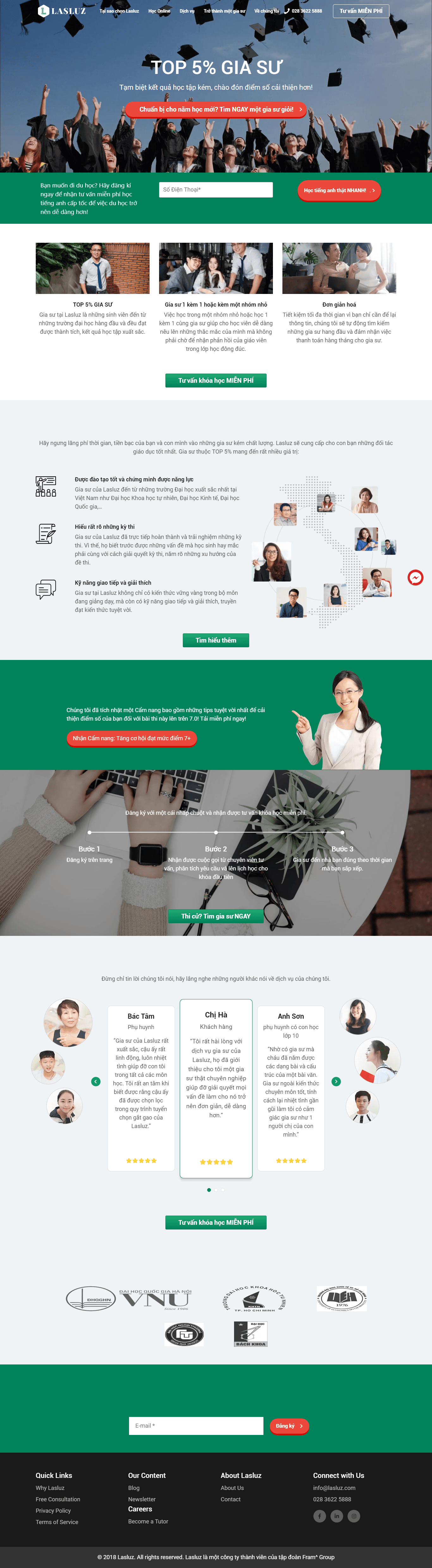 Thiết kế Web học tiếng anh lasluz.com