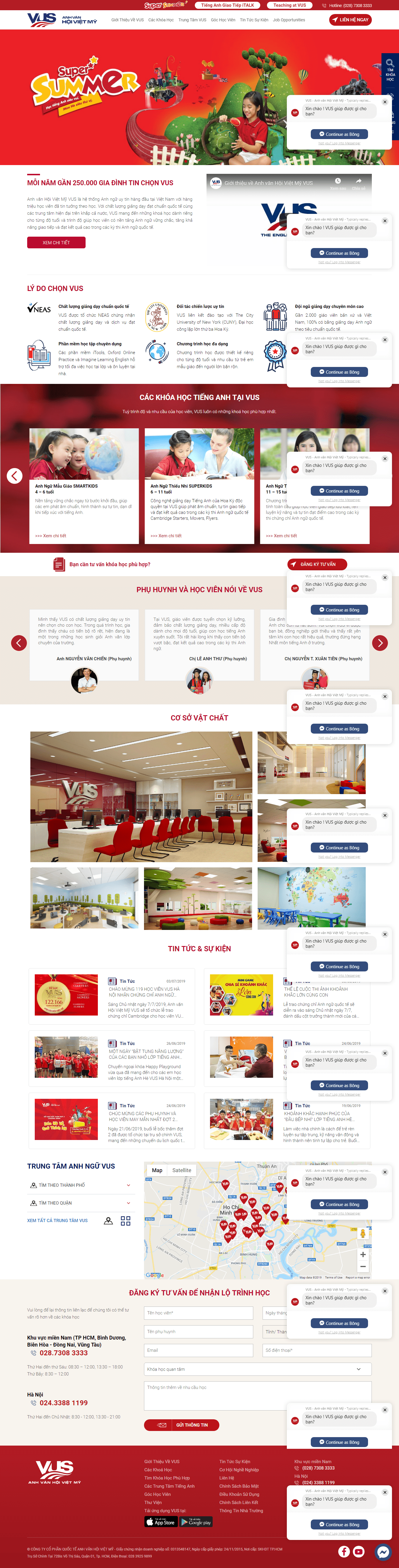 Thiết kế Web học tiếng anh vus.edu.vn