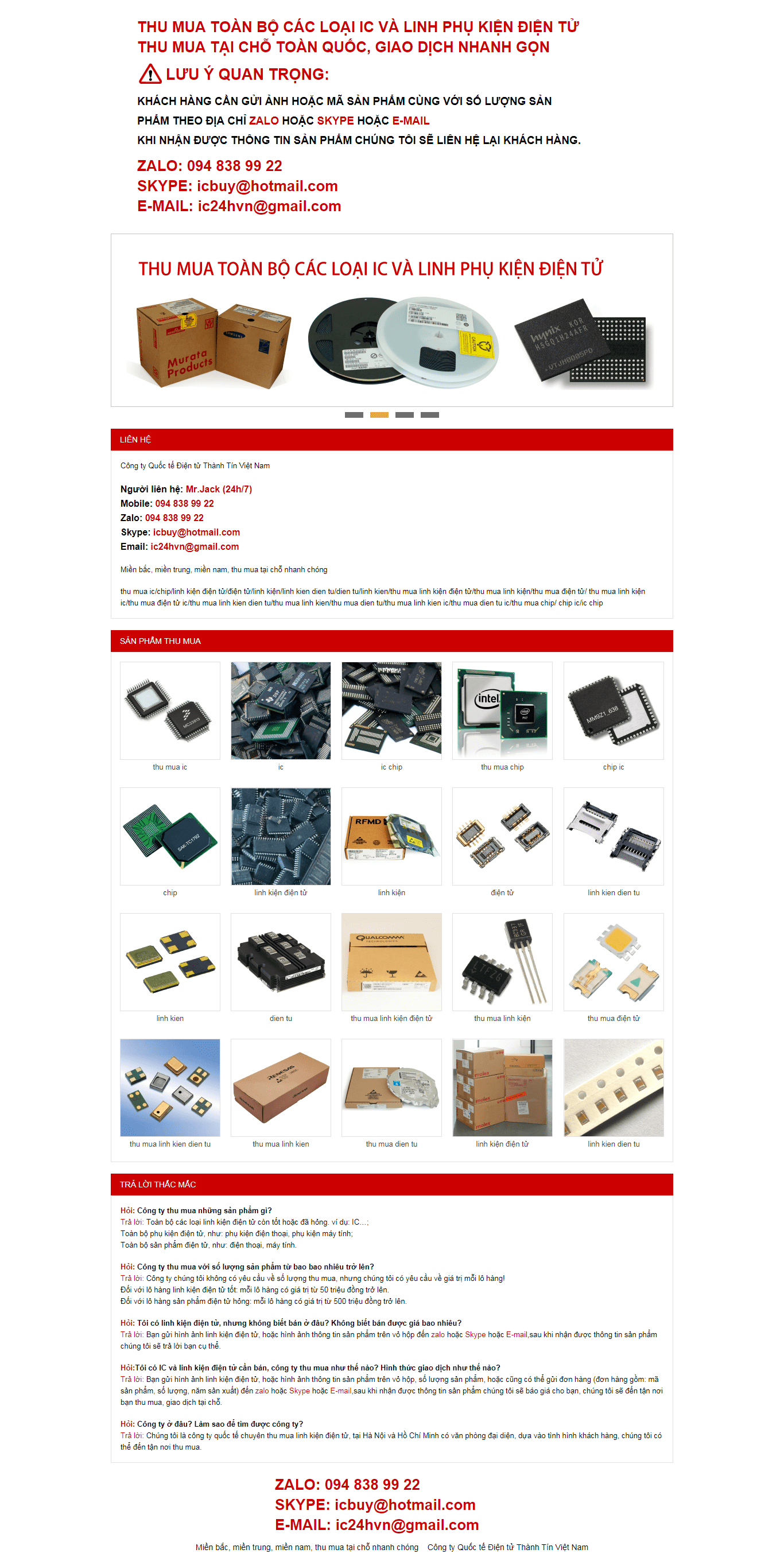 Thiết kế Web landing page ic24vietnam.com