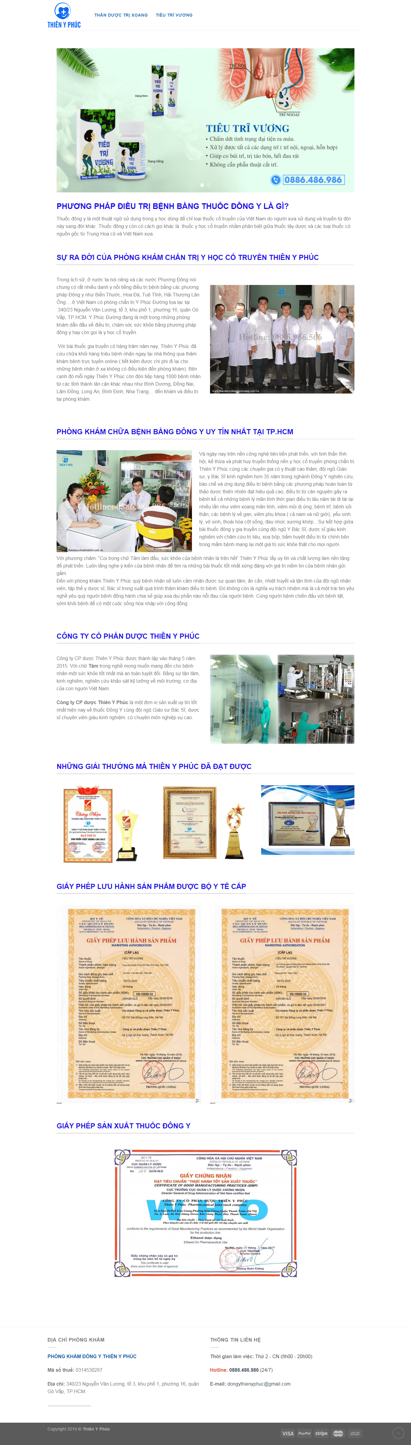 Thiết kế Web landing page thaoduocchuabenhtri.com.vn