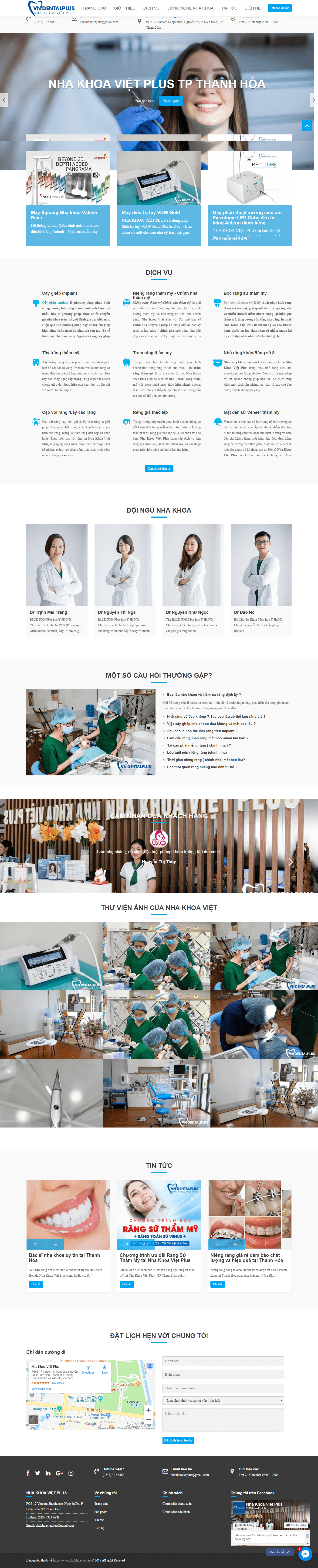 Thiết kế Web nha khoa nhakhoaviet.vn