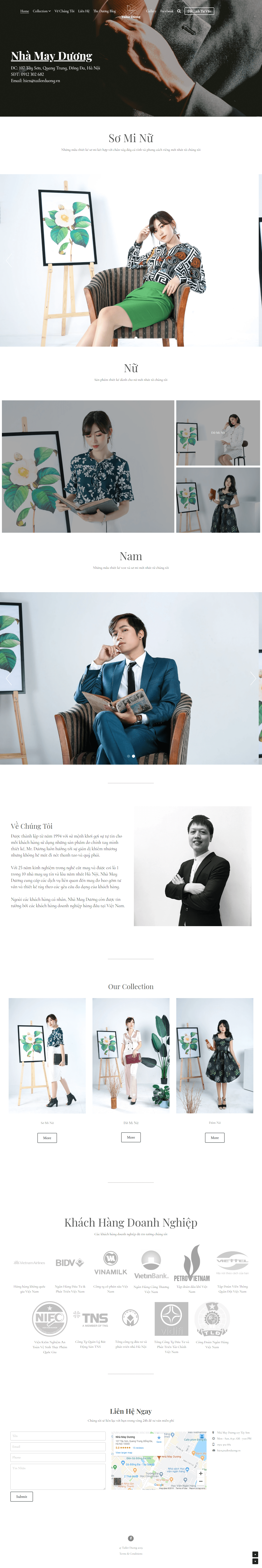 Thiết kế Web thời trang tailorduong.vn