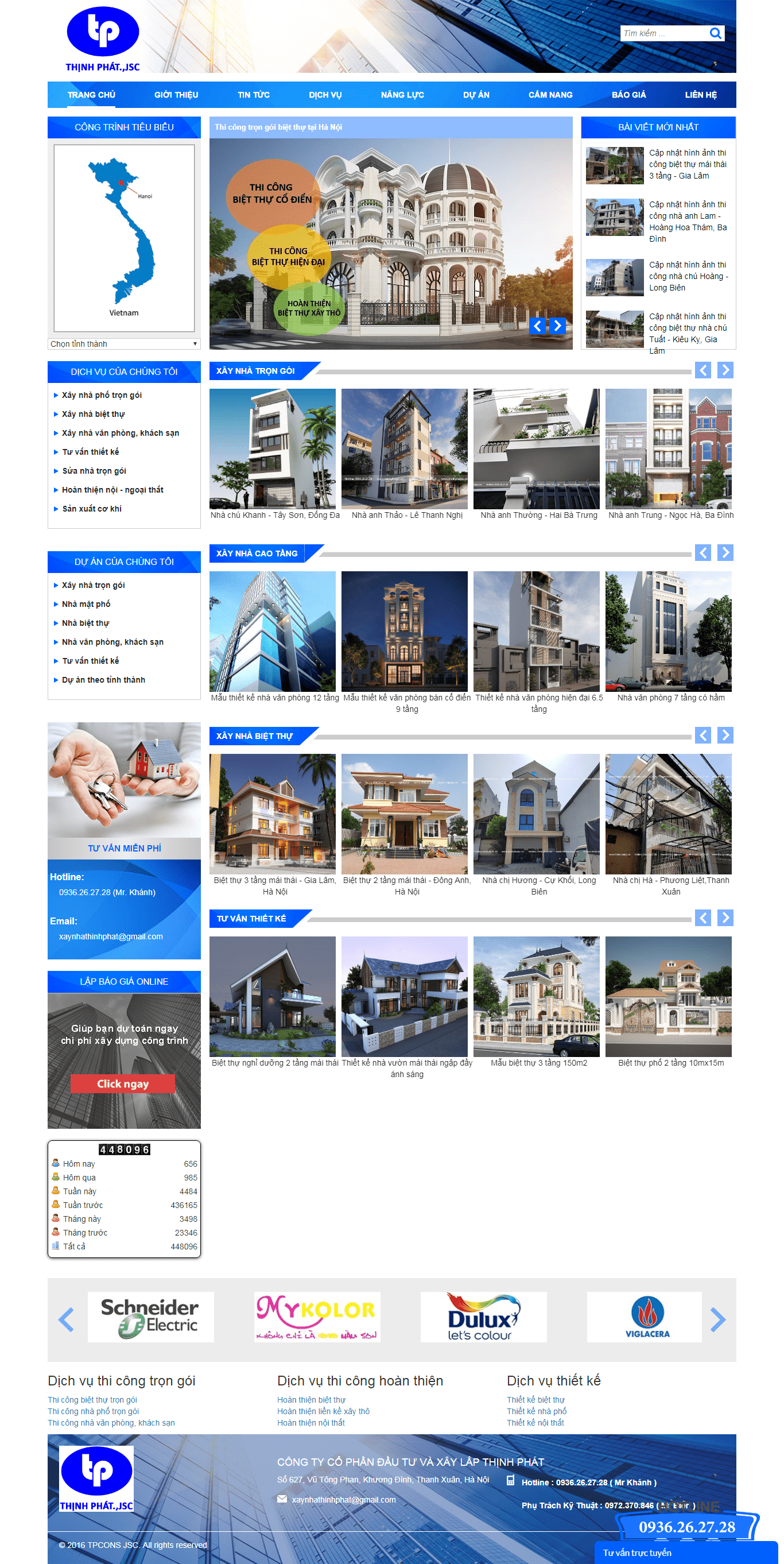 Thiết kế Web xây dựng thinhphatjsc.vn