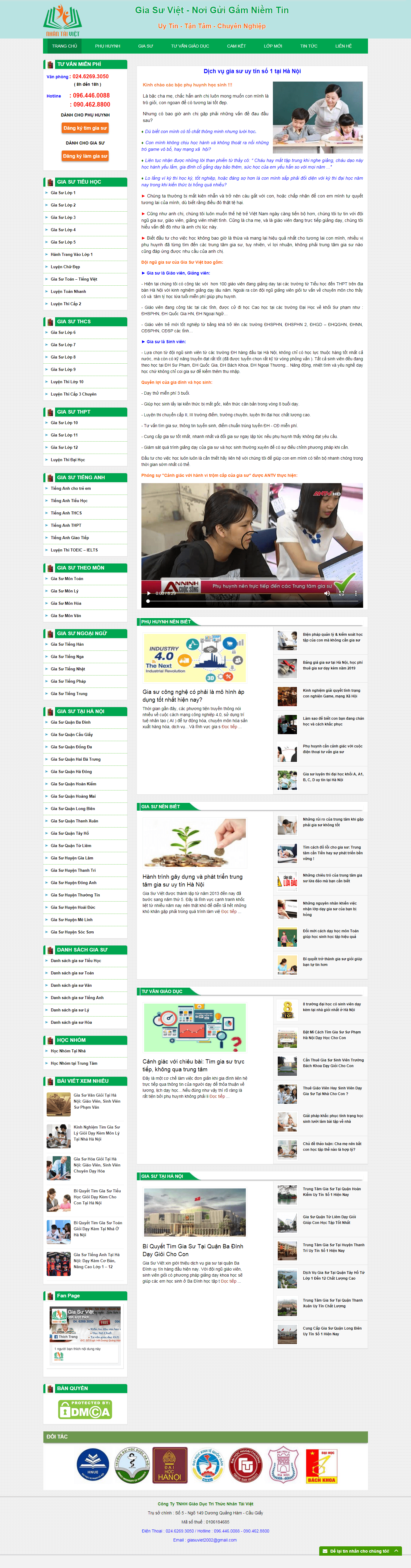 Thiết kế Web gia sư giasuviet.com.vn