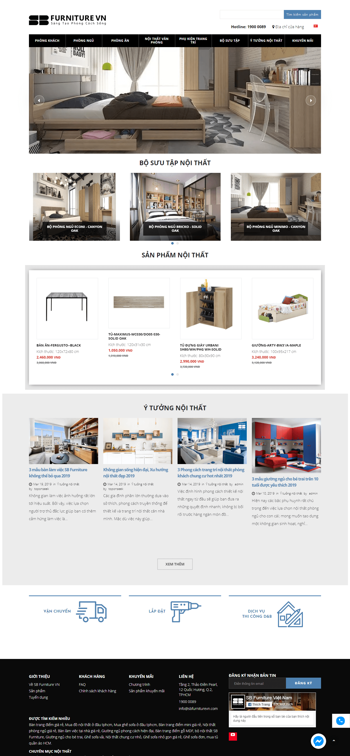 Thiết kế Web chuyên nghiệp sbfurniturevn.com