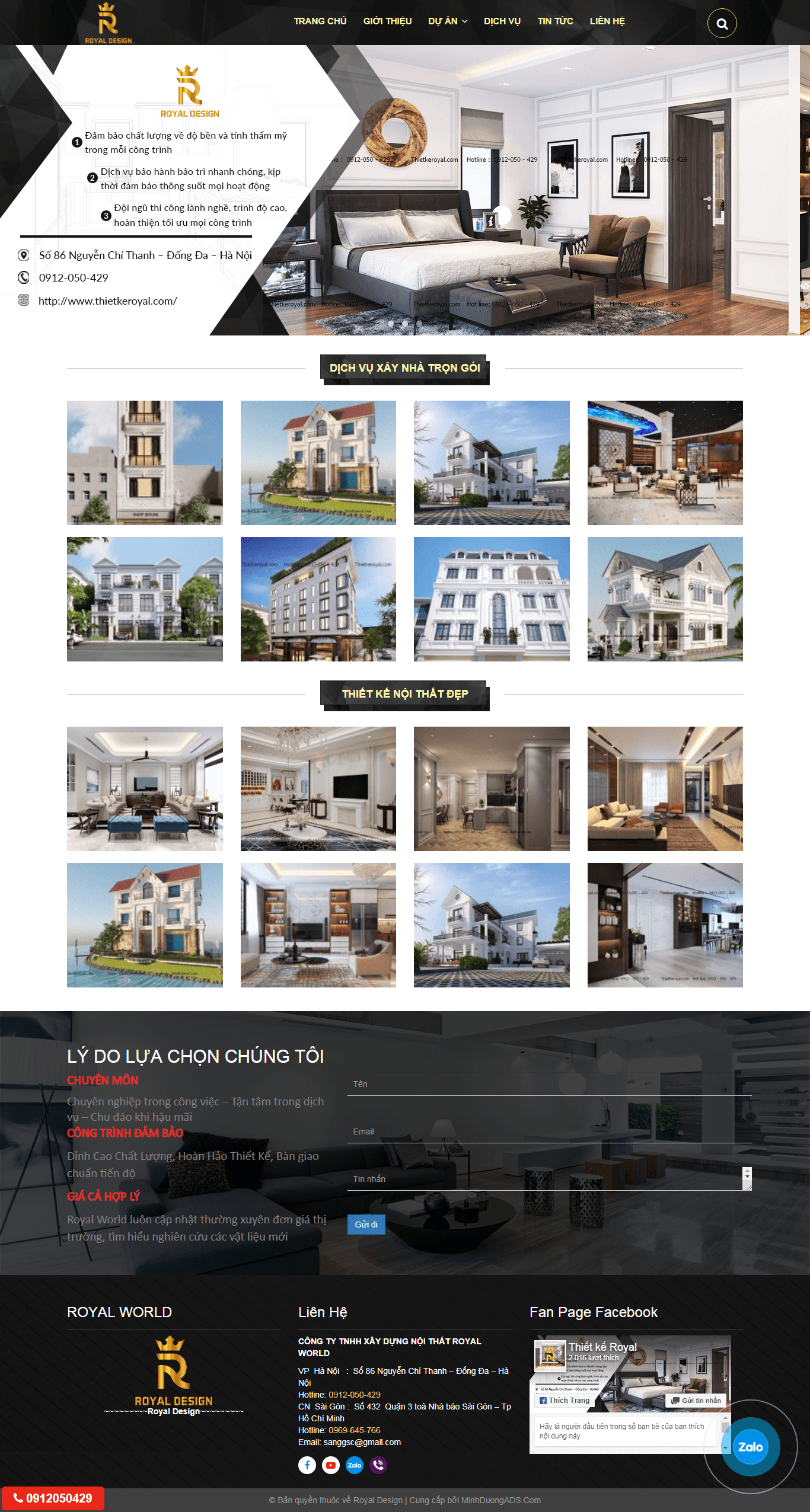 Thiết kế Web chuyên nghiệp thietkeroyal.com