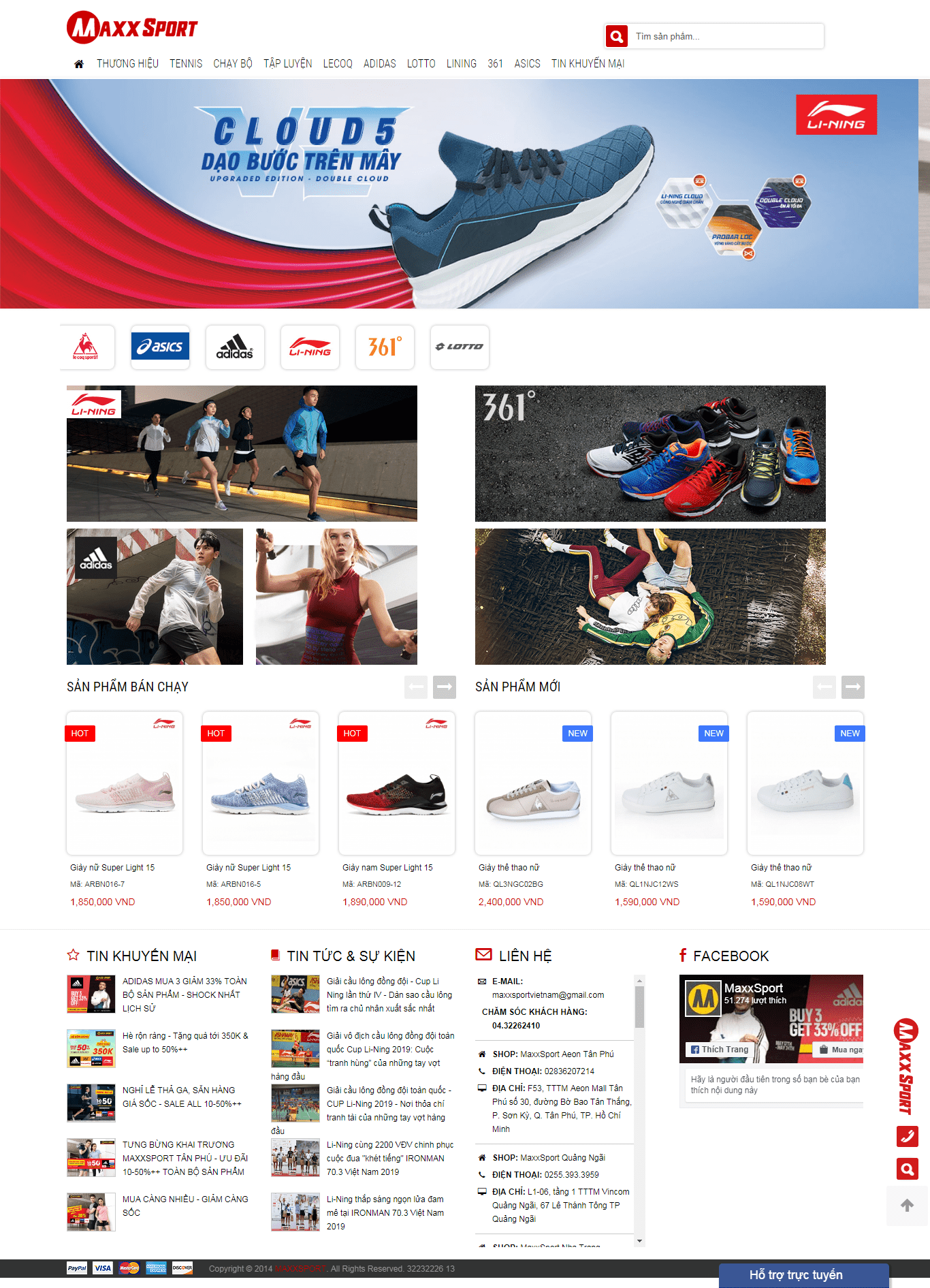 Thiết kế Web chuẩn seo maxxsport.com.vn