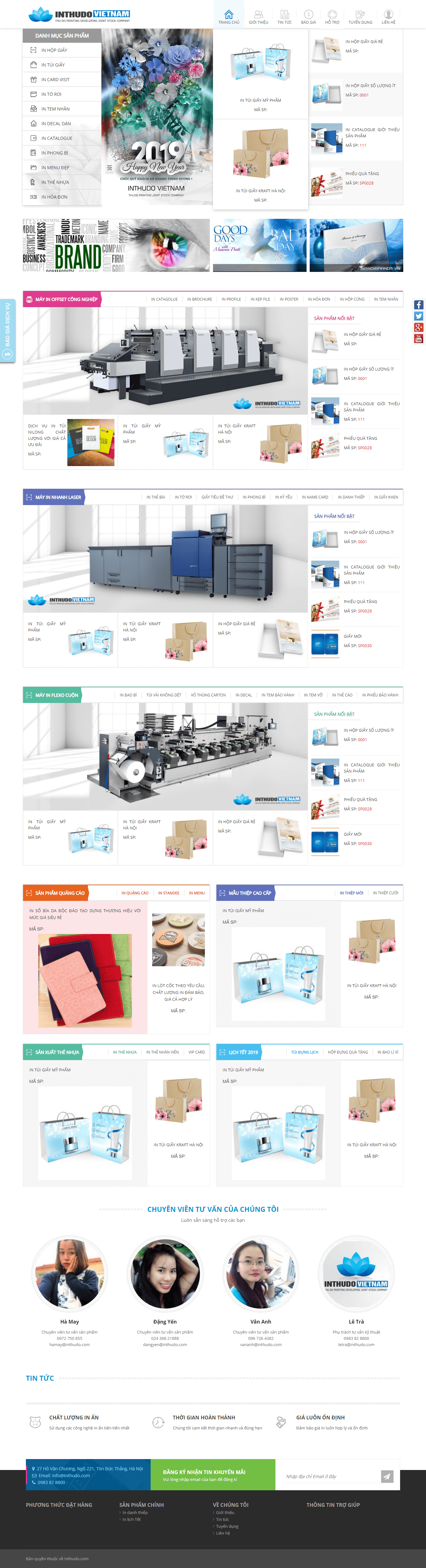 Thiết kế Web bao bì inthudo.com