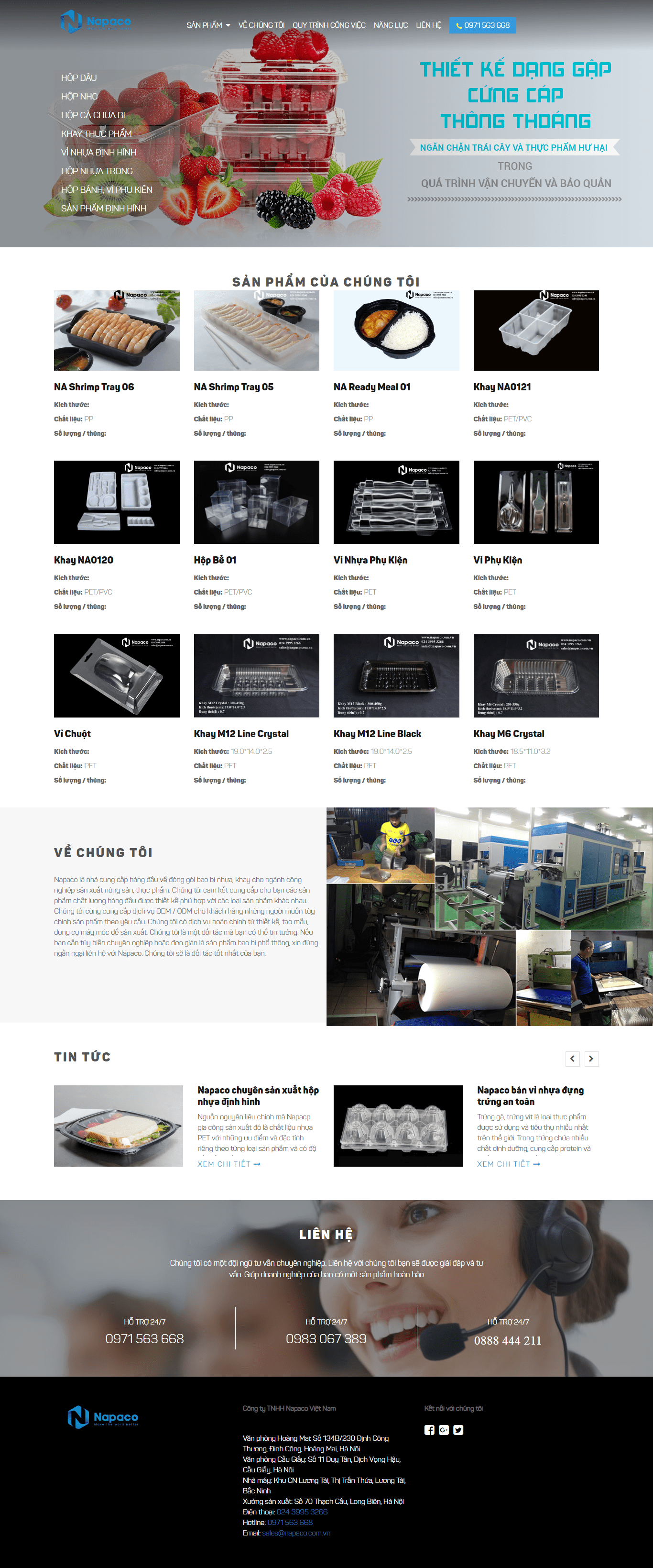 Thiết kế Web bao bì napaco.com.vn