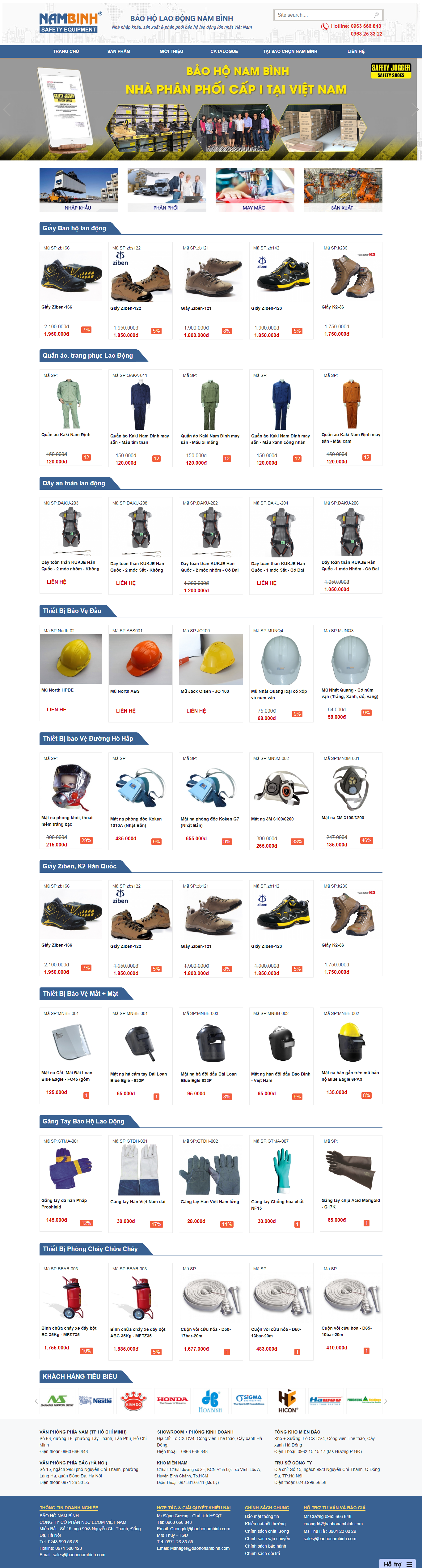 Thiết kế Web bảo hộ lao động baohonambinh.vn