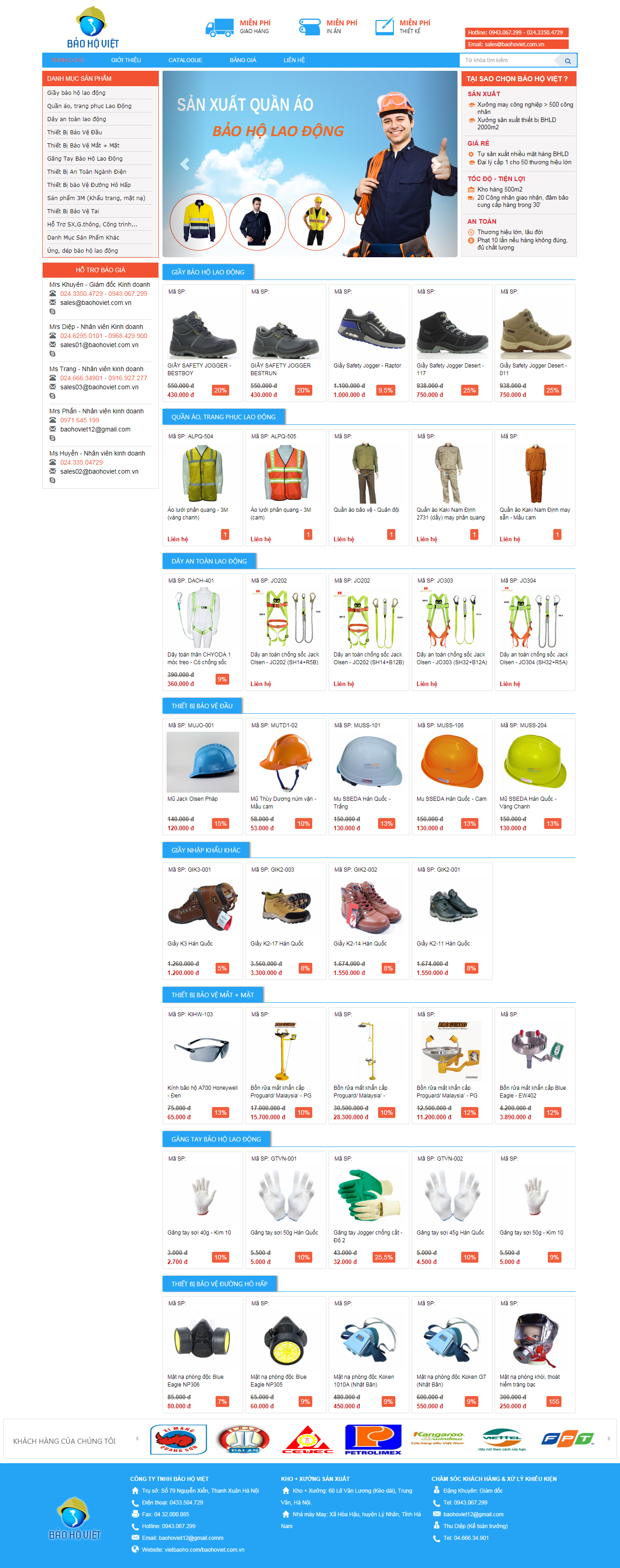 Thiết kế Web bảo hộ lao động vietbaoho.com