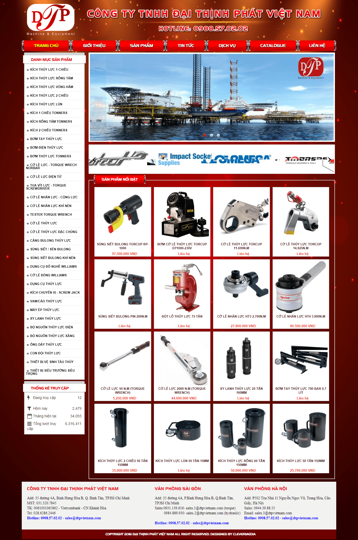 Thiết kế Web cơ khí dtpvietnam.vn