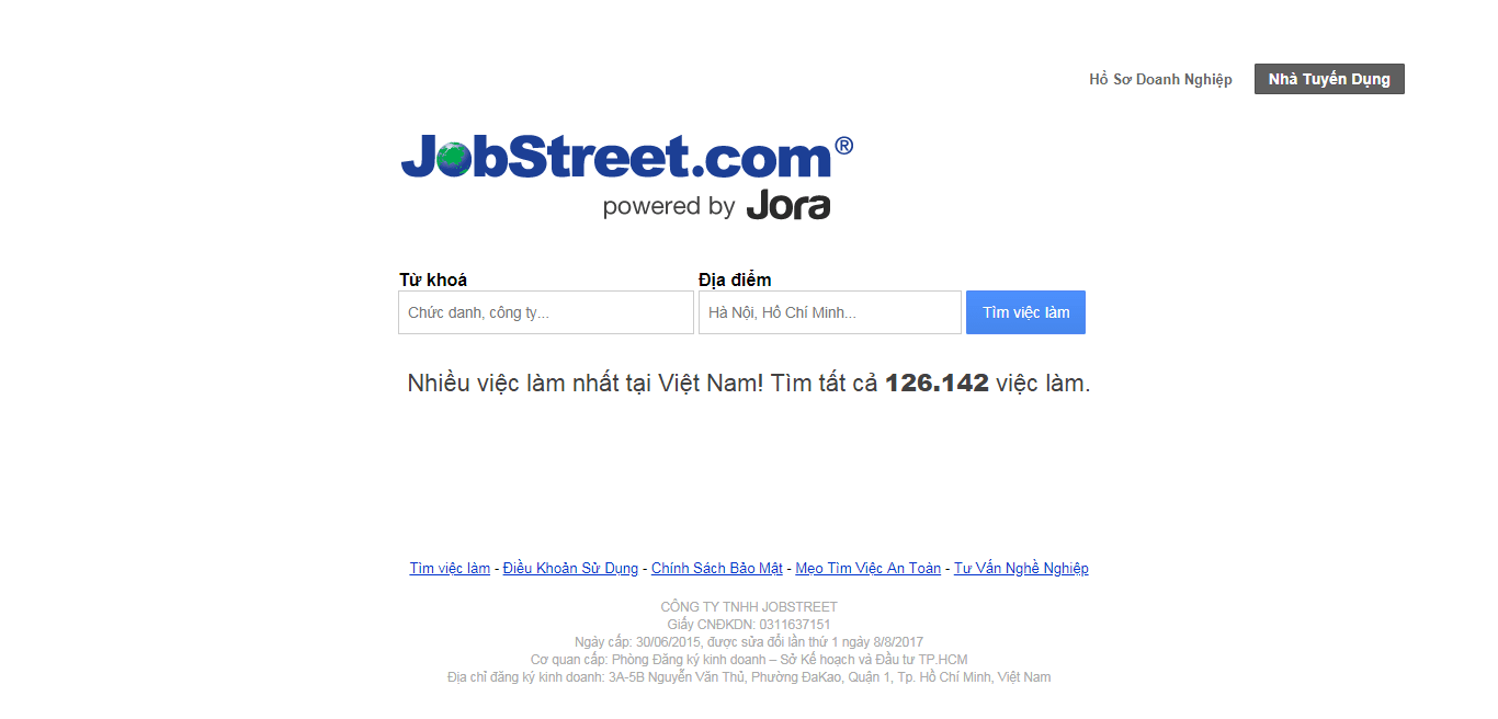 Thiết kế Web việc làm jobstreet.vn