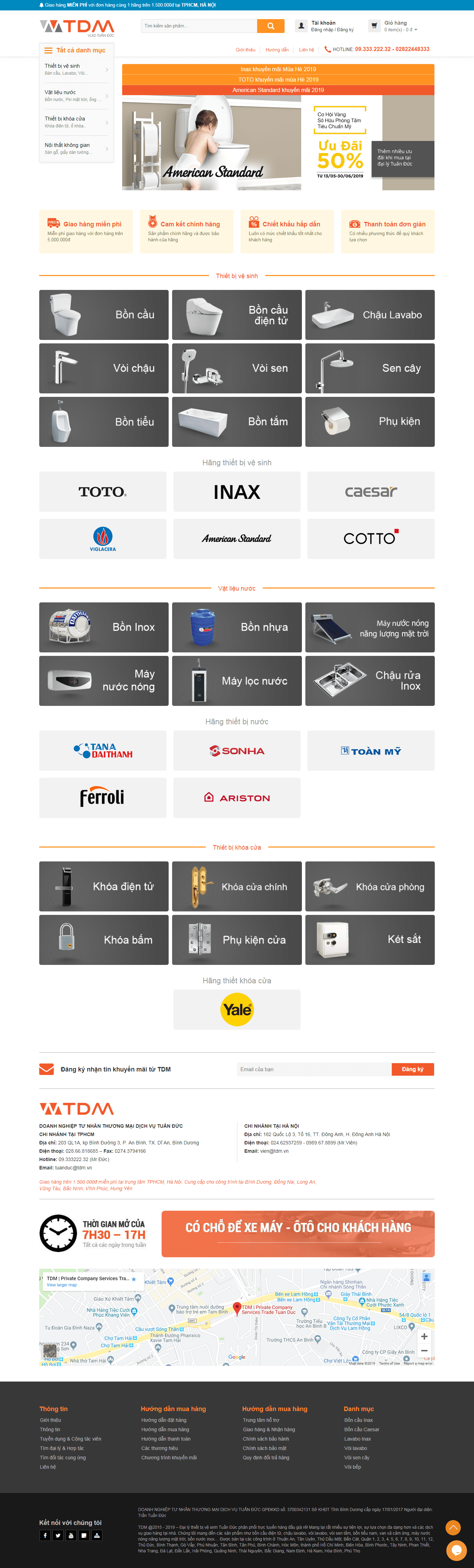 Thiết kế Web bán sen vòi tdm.vn