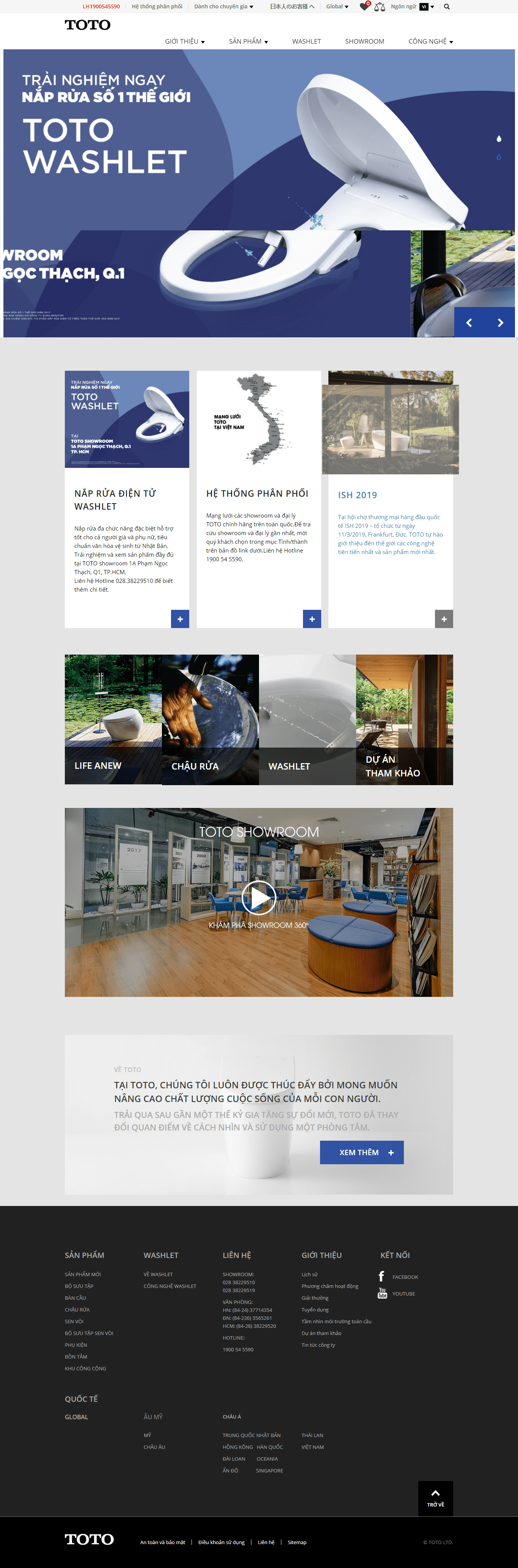 Thiết kế Web bán sen vòi vn.toto.com