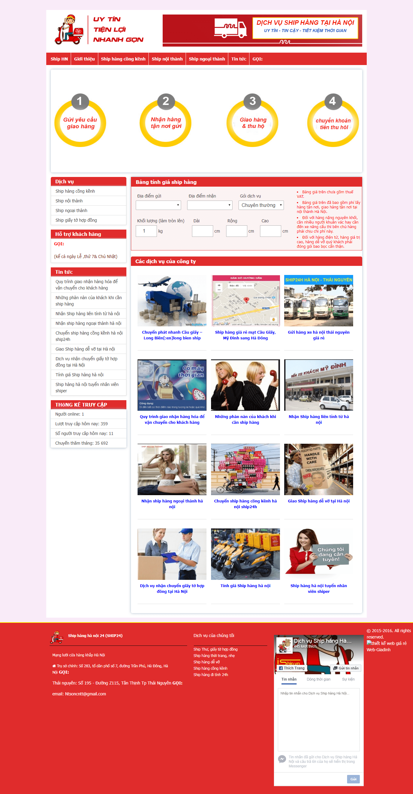 Thiết kế Web ship hàng shiphanghanoi.net