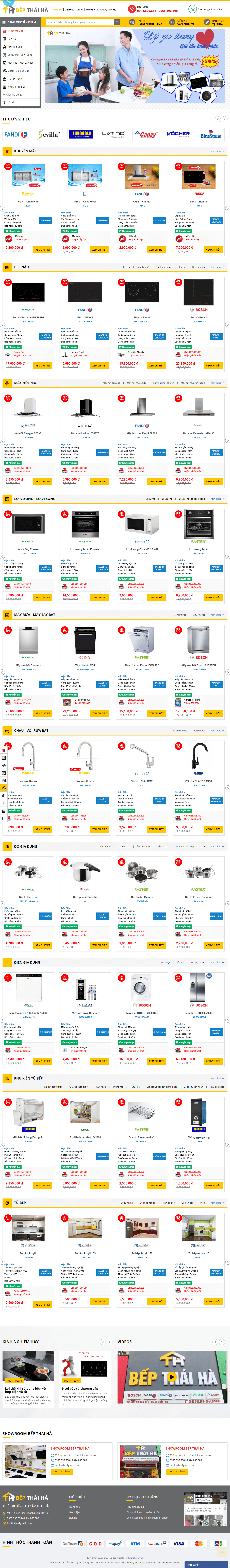 Thiết kế Web thiết bị vật tư bepthaiha.com